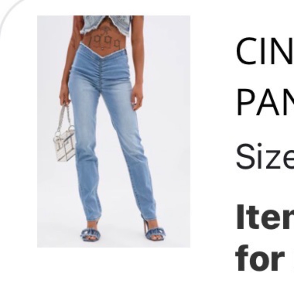 AKIRA CINCHED UP SKINNY DENIM PANTS Size 1X1X
